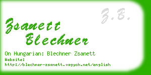 zsanett blechner business card